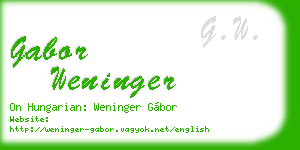 gabor weninger business card